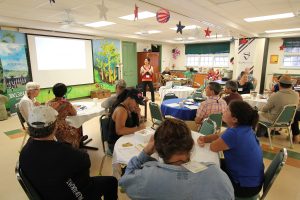 MEDB President and CEO Jeanne Skog addresses workshop attendees during the Entrepreneurs’ Toolkit Bootcamp. MEDB photo.
