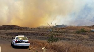 Olowalu-Ukumehame fire, July 8, afternoon, MFD photo