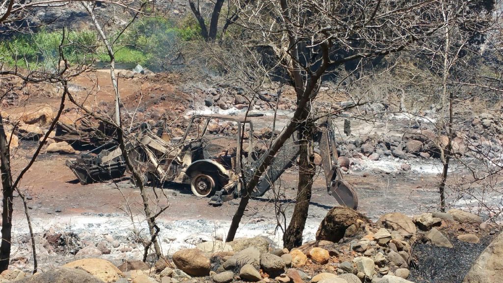 July 9, 2016, Olowalu brushfire. MFD photo.