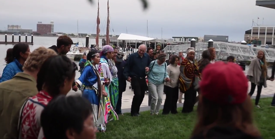 Hōkūleʻa arriving in Boston, MA (7.09.2016) Image credit: Polynesian Voyaging Society / Nāʻālehu Anthony / ʻŌiwi TV