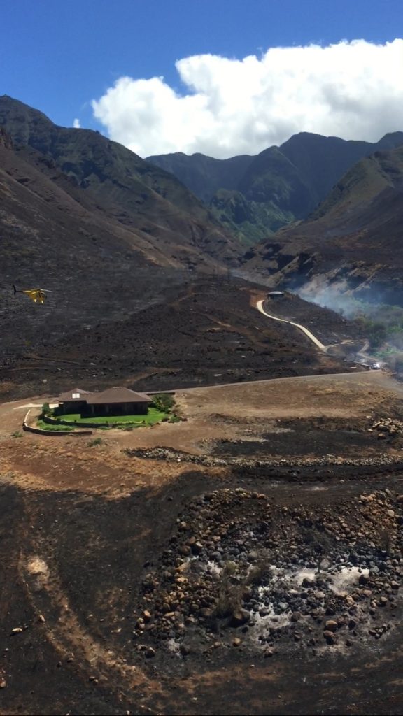 Maui Fire Department photo of Olowalu fire, July 9, 2016.