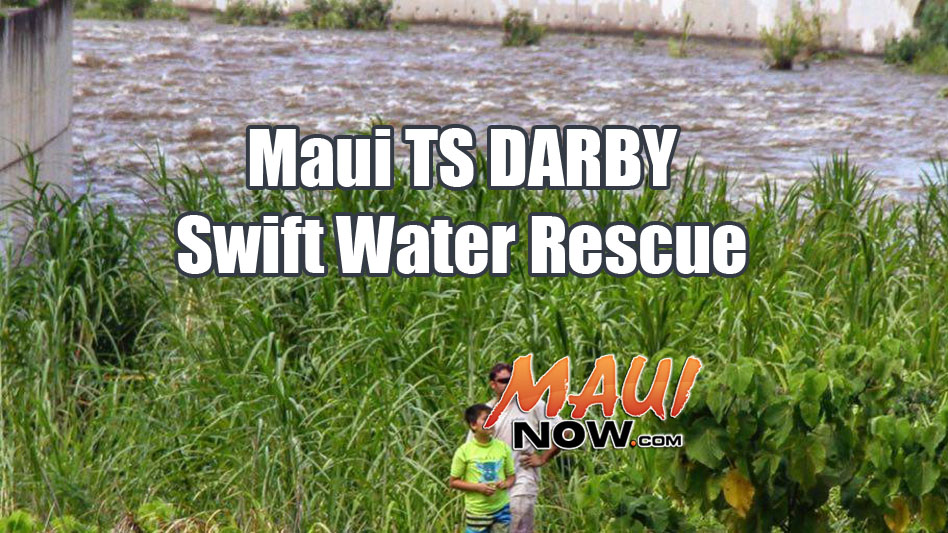 Rescue at Wailuku River (Iao Stream). 7.23.16. Photo credit: Hoku Vasconcellos.