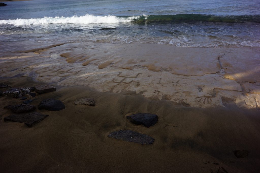 Waiʻanae petroglyphs. Photo credit: Hawaiʻi Department of Land and Natural Resources.