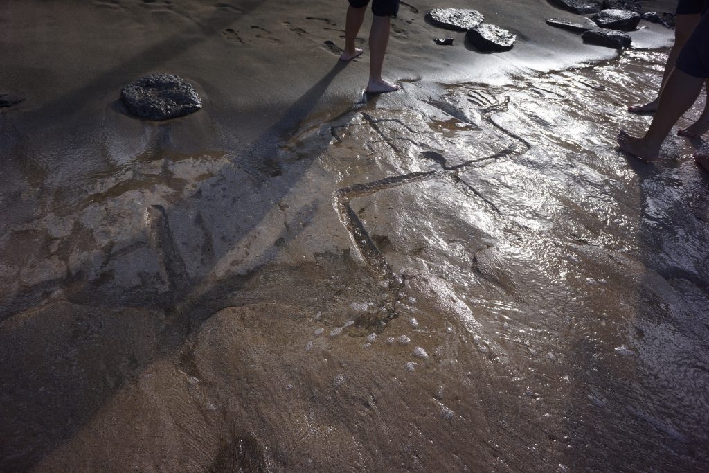 Waiʻanae petroglyphs. Photo credit: Hawaiʻi Department of Land and Natural Resources.