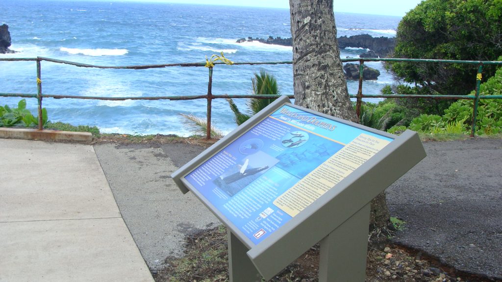 Waiʻānapanapa interpretive sign and walkway. Photo by Wendy Osher.
