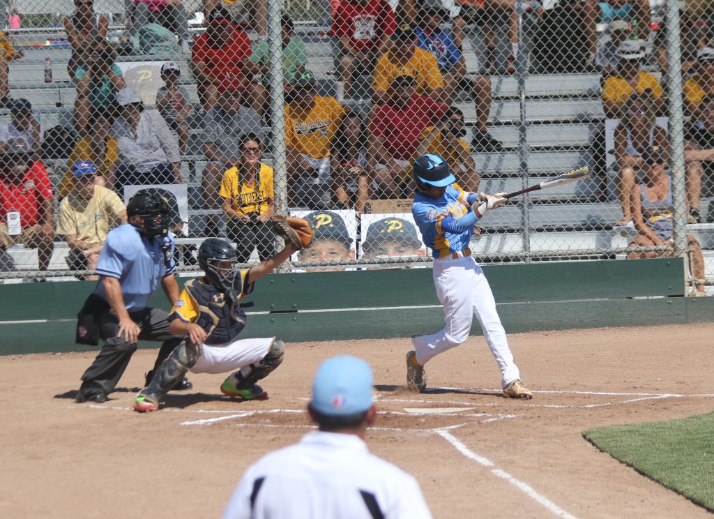Haku Dudoit. Central Maui Little League Intermediate (13U) All-Star team. Photo credit: Trevor Tokishi