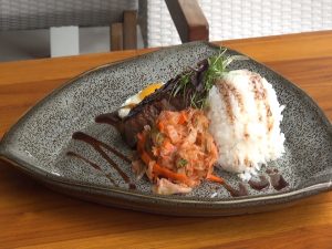 Steak and eggs, a Sunday brunch special at Cane & Canoe in Kapalua. Photo by Kiaora Bohlool.