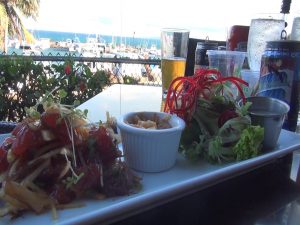 Ahi poke, on the dinner menu at Seascape Mā‘alaea Restaurant. Photo by Kiaora Bohlool.