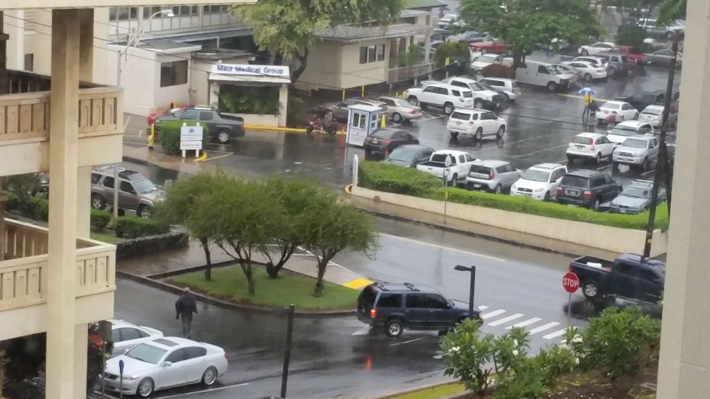 Wailuku, Maui during Flash Flood Warning on Tuesday afternoon, 9.13.16. PC: Wendy Osher.