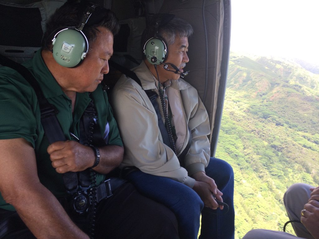 Governor to request Presidential Disaster Declaration for Public Assistance after surveying storm damage at Maui’s Wailuku River at ʻĪao Valley.