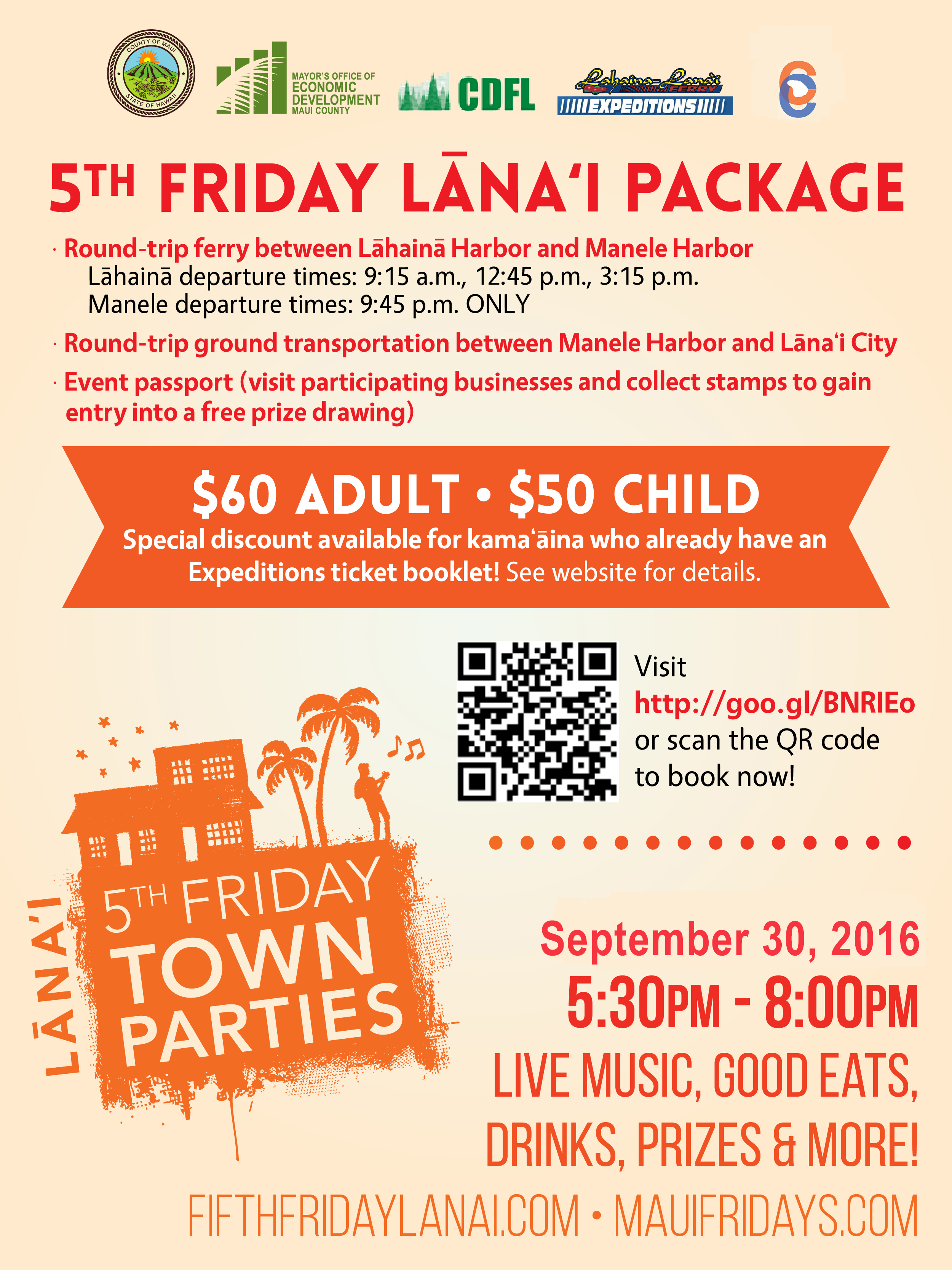 Lāna‘i Fifth Friday Town Party - Sept. 30, 2016, 5:30 to 8 p.m.