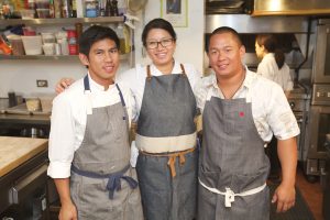Chef Isaac Bancaco of Ka'ana Kitchen and his team at Andaz Maui present 'Escape to Maui' at the James Beard House on May 19. CREDIT: Clay Williams for the James Beard Foundation. © Clay Williams / claywilliamsphoto.com