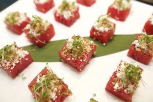 Food from 'Escape to Maui' at the James Beard House on May 19. Photo courtesy of Clay Williams for the James Beard Foundation. © Clay Williams / claywilliamsphoto.com