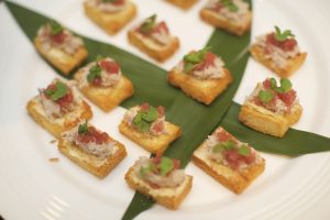 Food from 'Escape to Maui' at the James Beard House on May 19. Photo courtesy of Clay Williams for the James Beard Foundation. © Clay Williams / claywilliamsphoto.com
