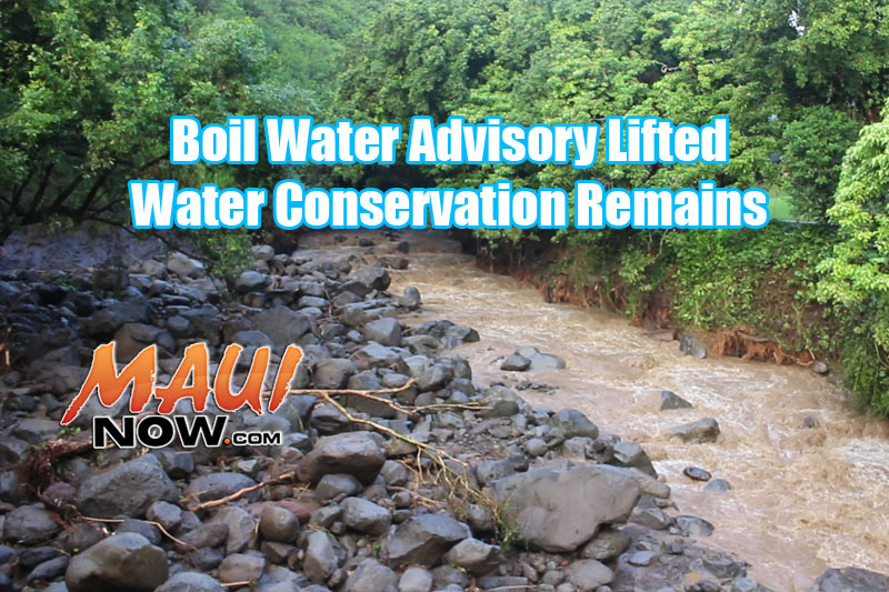 Effective September 19, 2016, 2:00 p.m., the Department of Water Supply (DWS) has cancelled water restrictions for consumers on Iao Valley Road and Main Street who were previously given notice of the water restriction. The request to conserve water remains in effect for Wailuku, Kahului and Lahaina.