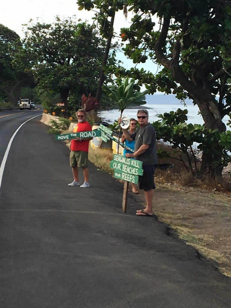 Olowalu seawall protest. PC: 9.12.16 Albert Perez