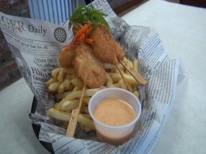 Shrimp pops at Da Shrimp Hale in Kahului. Photo by Kiaora Bohlool.