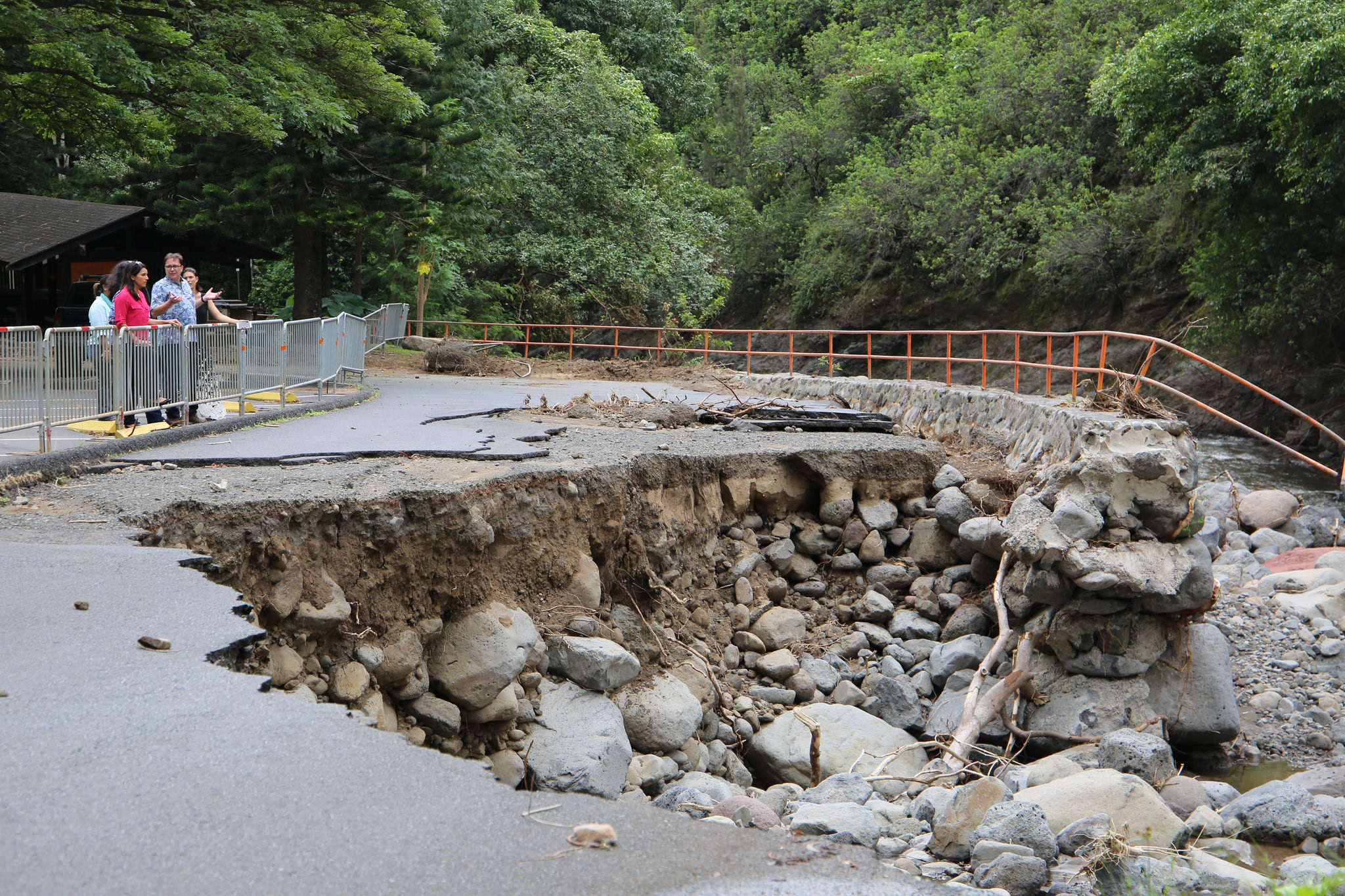 Flood recovery at ʻĪao, Maui. PC: Office of US Rep. Tulsi Gabbard.