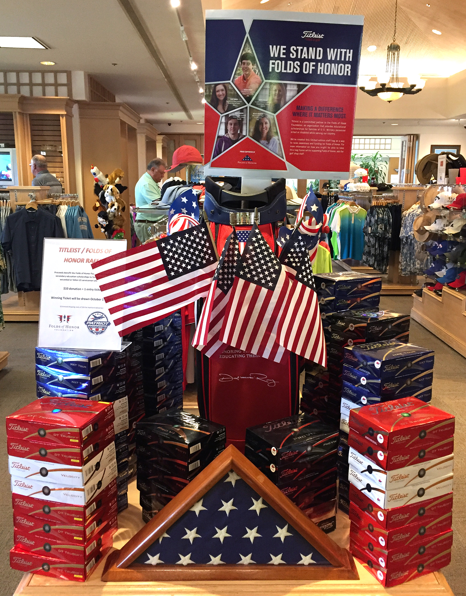 Two Limited Edition Titleist golf bags were raffled as part of Wailea Golf Club’s fundraiser for Folds of Honor.