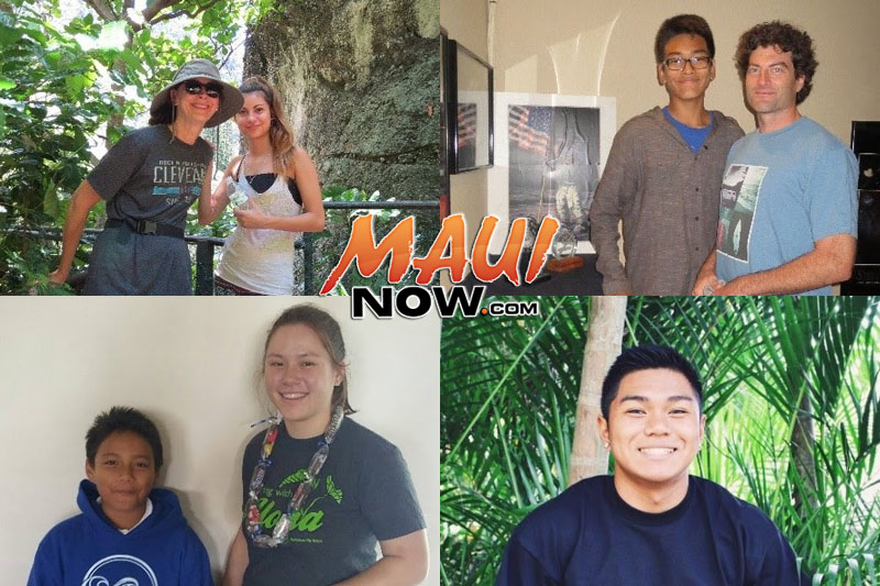 (Top Left) Big Sister Pat Podach with Little Sister Mia. (Top Right) Little Brother Chase with Big Brother Steve Pisacano. (Bottom Left) Little Brother Nainoa with Big Sister Keely Lindsey. (Bottom Right) Big Brother Jared Matias.