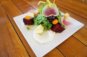 1st course of Black Rocktoberfest menu at Sheraton: Maui Upcountry Beet Salad. Courtesy photo.