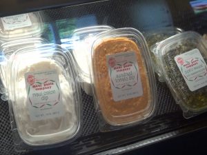 Dips and products available to-go at Maui Pasta Company. Photo by Kiaora Bohlool.