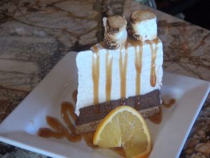 S'mores Ice Cream Cake, offered on the prix-fixe menu as part of the Restaurant Week Wailea dining promotion. Photo by Kiaora Bohlool.