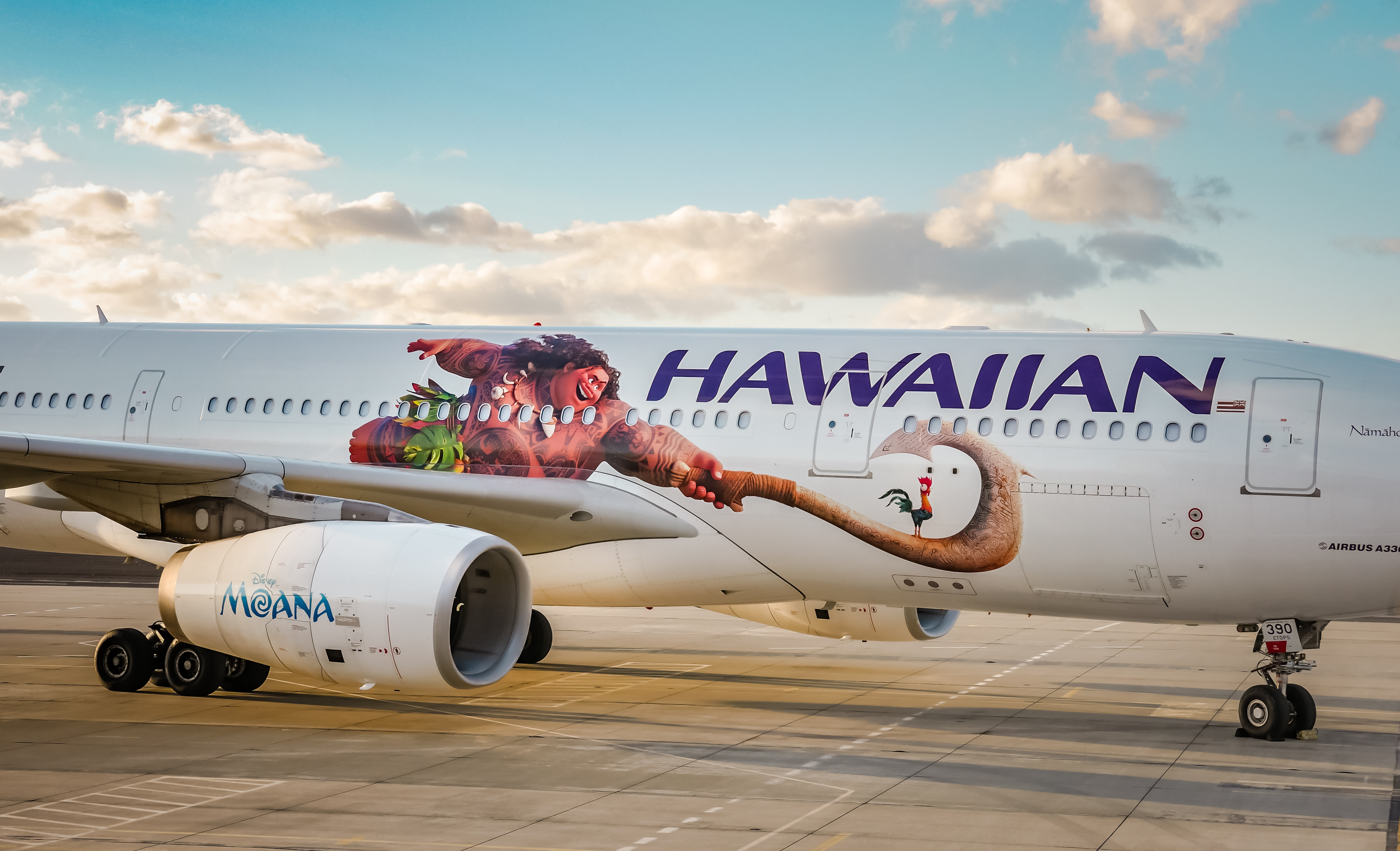 PC: Hawaiian Airlines. Second "Moana" themed aircraft unveiled.