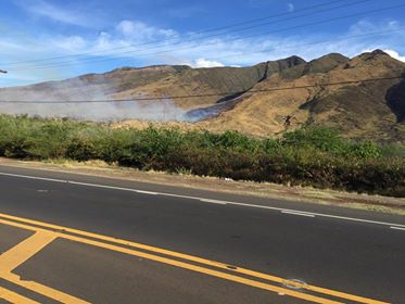 Olowalu brush fire 11.23.16. PC: Leilani Zerkle.