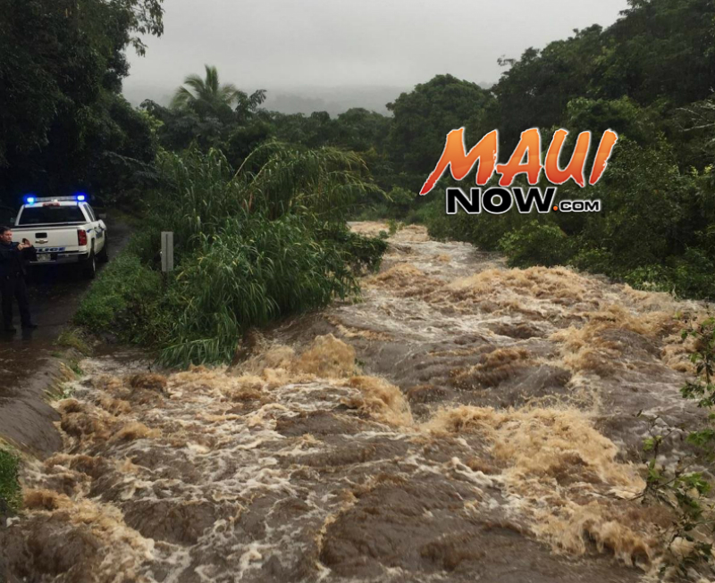 Kapia Road in East Maui. PC: Maui Police.