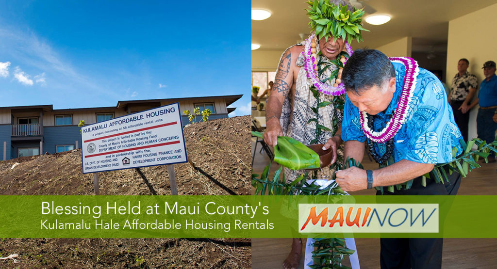 Blessing Held at Maui County’s Kulamalu Hale Affordable Housing Rentals
