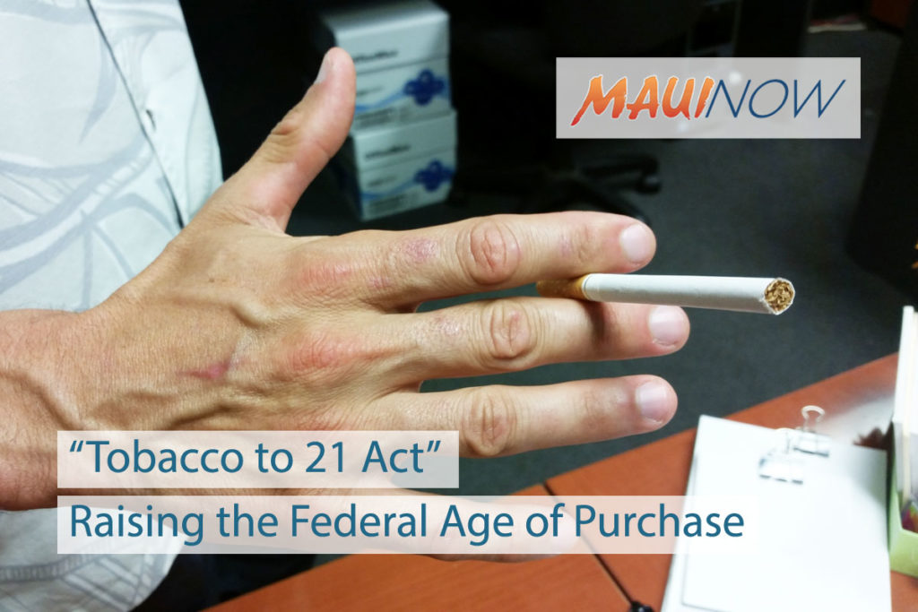 Bill Reintroduced to Raise Tobacco Sale Age to 21 Maui Now