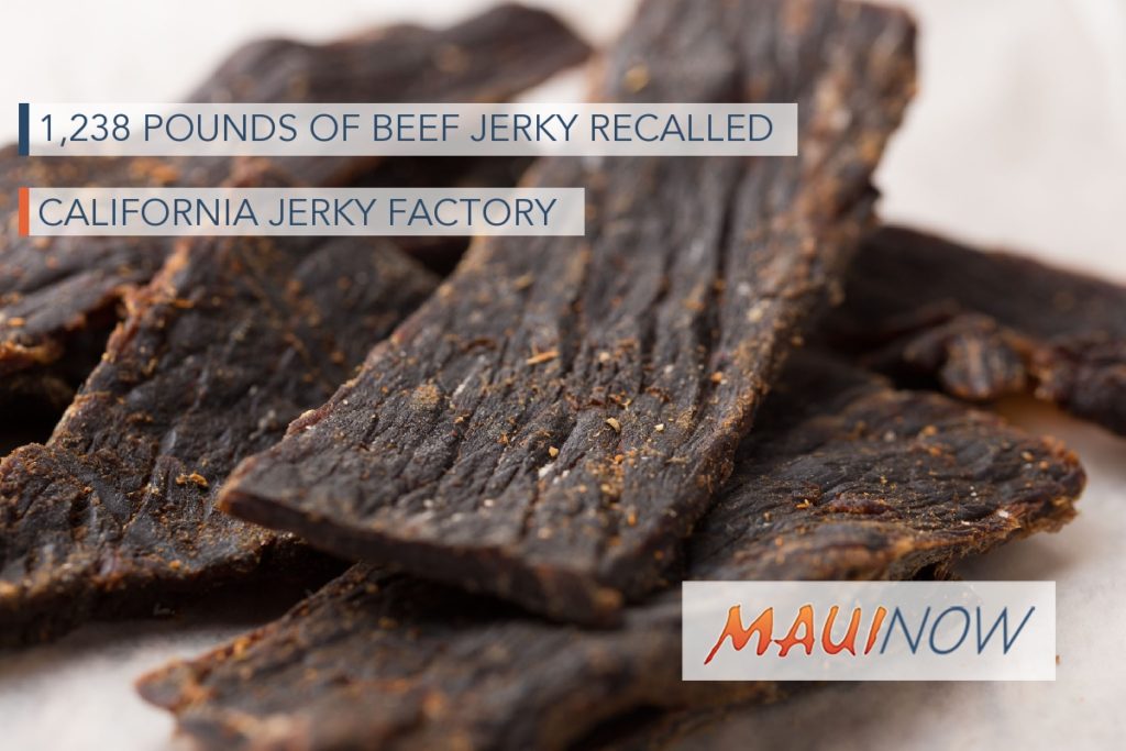 California Jerky Factory Recalls 1,238 Pounds of Beef Jerky Maui Now