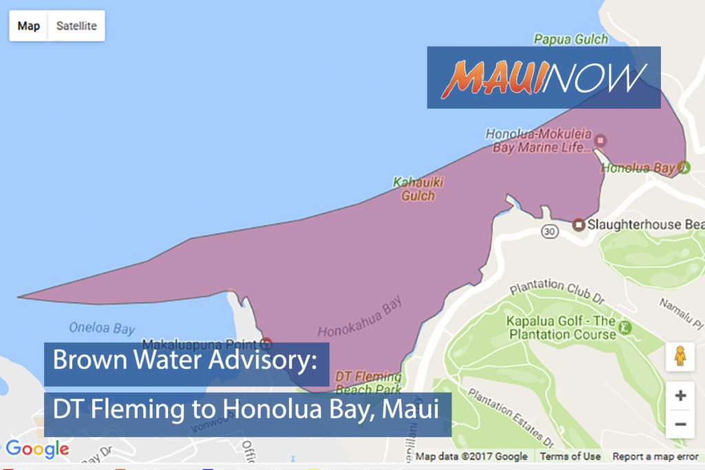 Brown Water Advisory DT Fleming to Honolua, Maui Maui Now