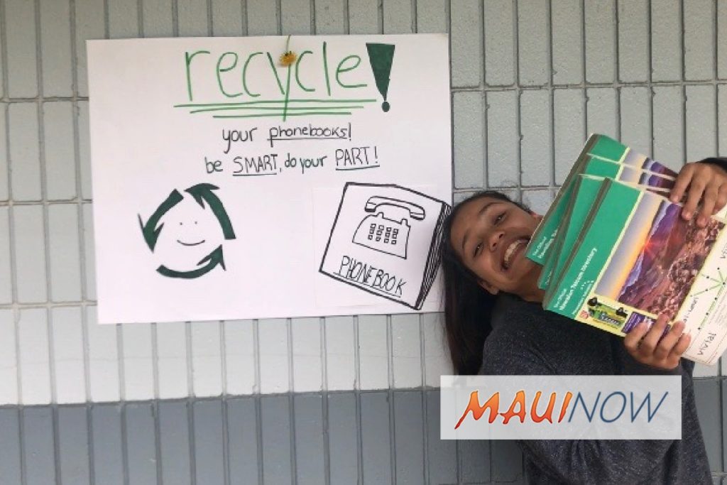 Maui Schools Compete to Recycle Old Phone Books Maui Now