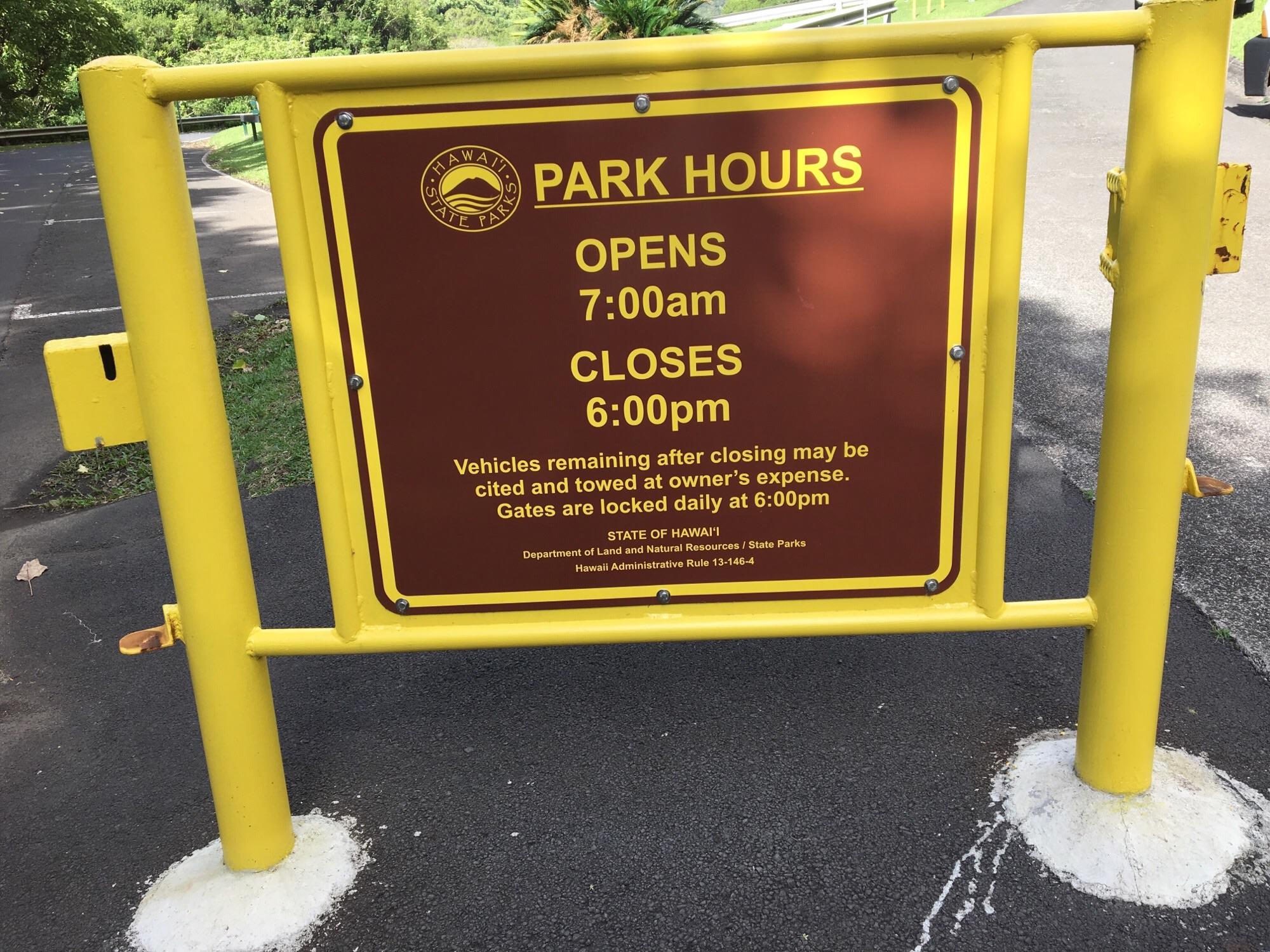 Reminder Park Gates are Locked Overnight, Vehicle Damaged in Attempt