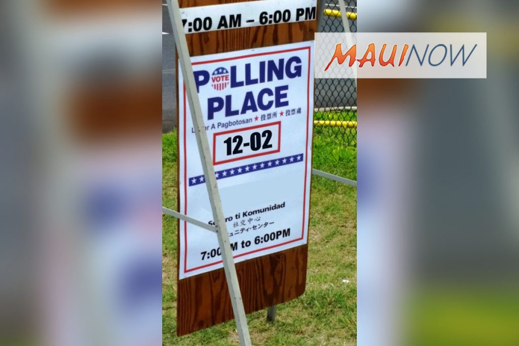 Election Day Reminders Know Your Polling Place Maui Now
