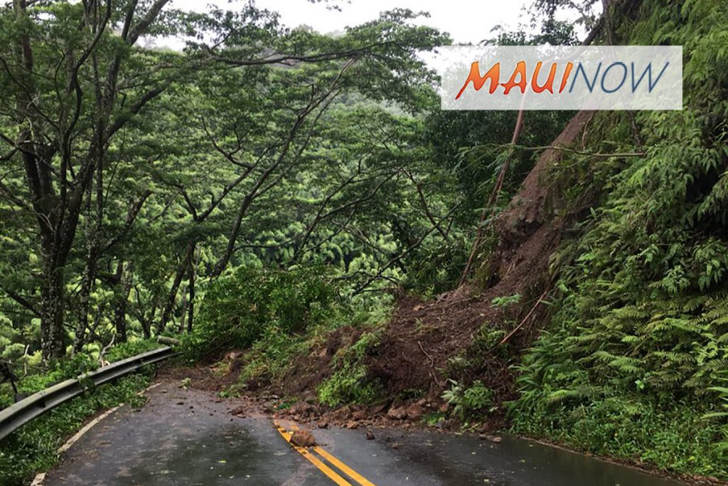 TRAFFIC ALERT Multiple Landslides on Hāna Highway Maui Now