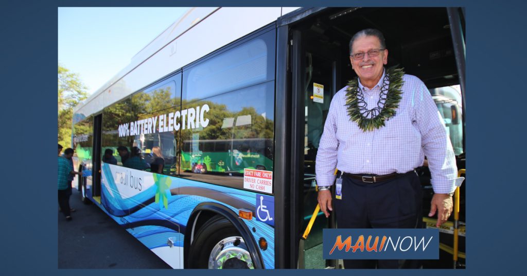 Maui County Unveils Its First 100 Electric Bus Maui Now