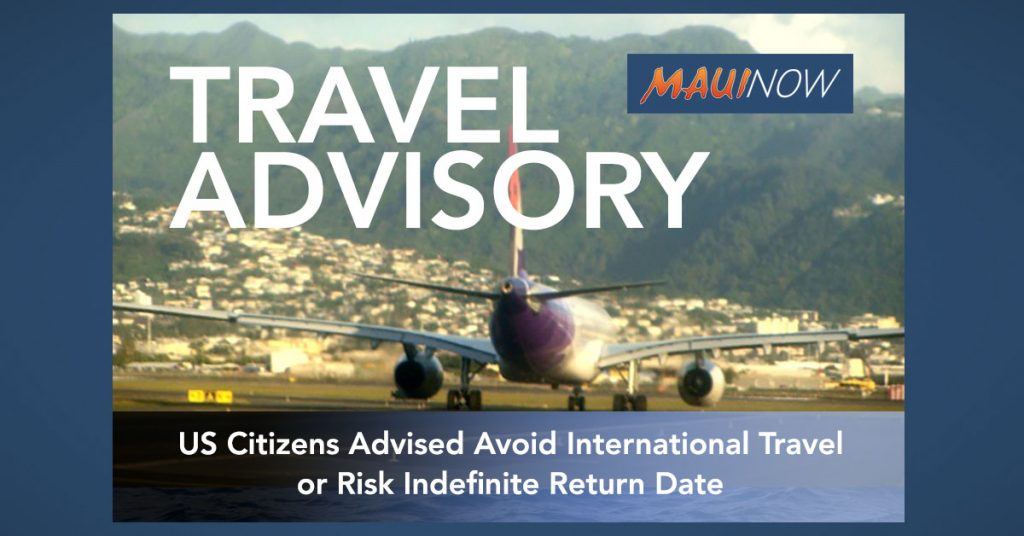 travel advisory maui