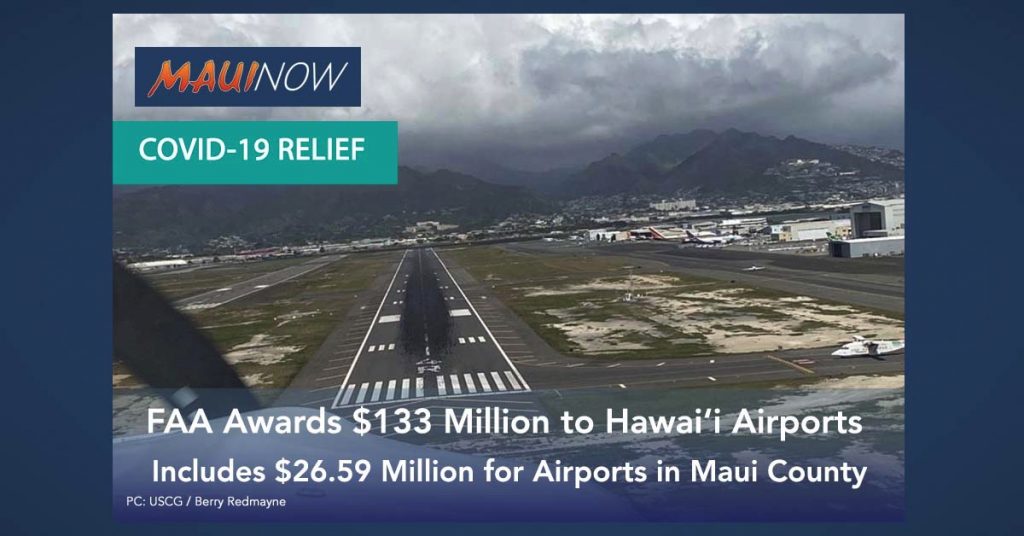 FAA Awards 133 Million to Hawai‘i Airports in Response to COVID19