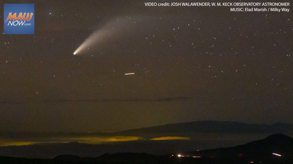 Timelapse Video of Comet NEOWISE Setting Behind Maui’s Haleakalā Maui Now