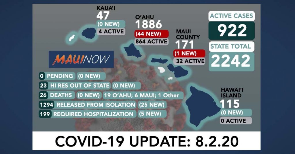 45 New COVID19 Cases in Hawai‘i; Temporary Reporting Delays Affect