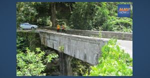Slope protection work to close one lane on Hāna Highway in Waikamoi