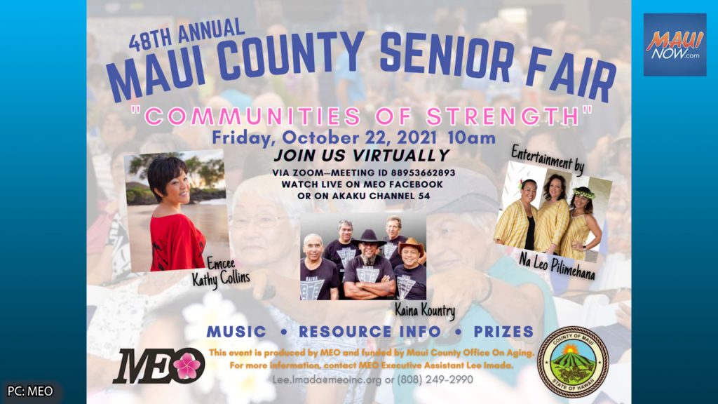 48th Annual Maui County Senior Fair, Oct. 22 Maui Now