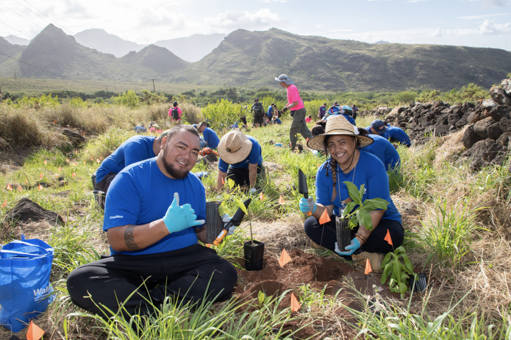 Huha Plants Trees During Earth Month 2022