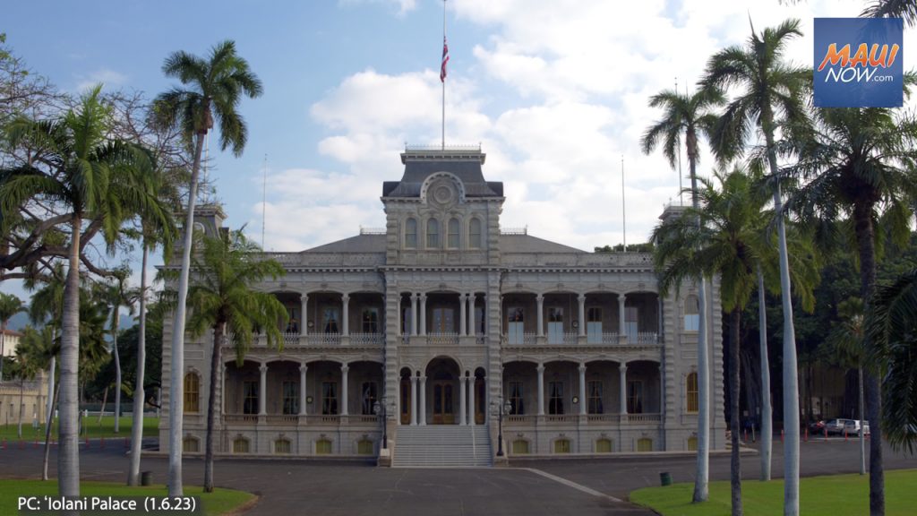ʻIolani Palace receives 500,000 gift from Veronica Kawānanakoa Maui Now