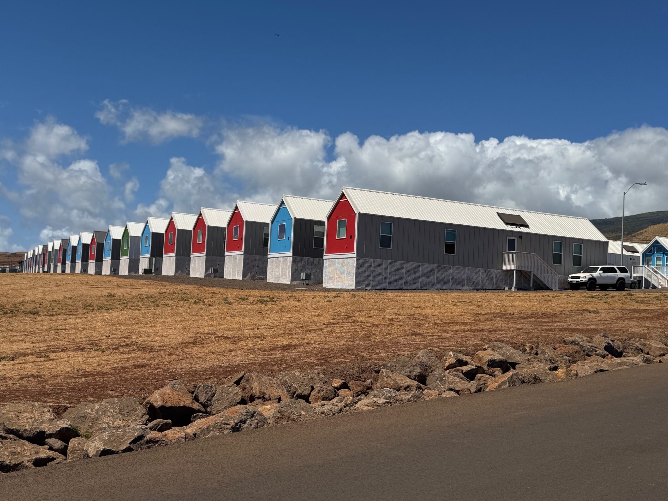 A look at the Kilohana temporary housing project in Lahaina on Tuesday, June 24. HJI ? ROB COLLIAS photo