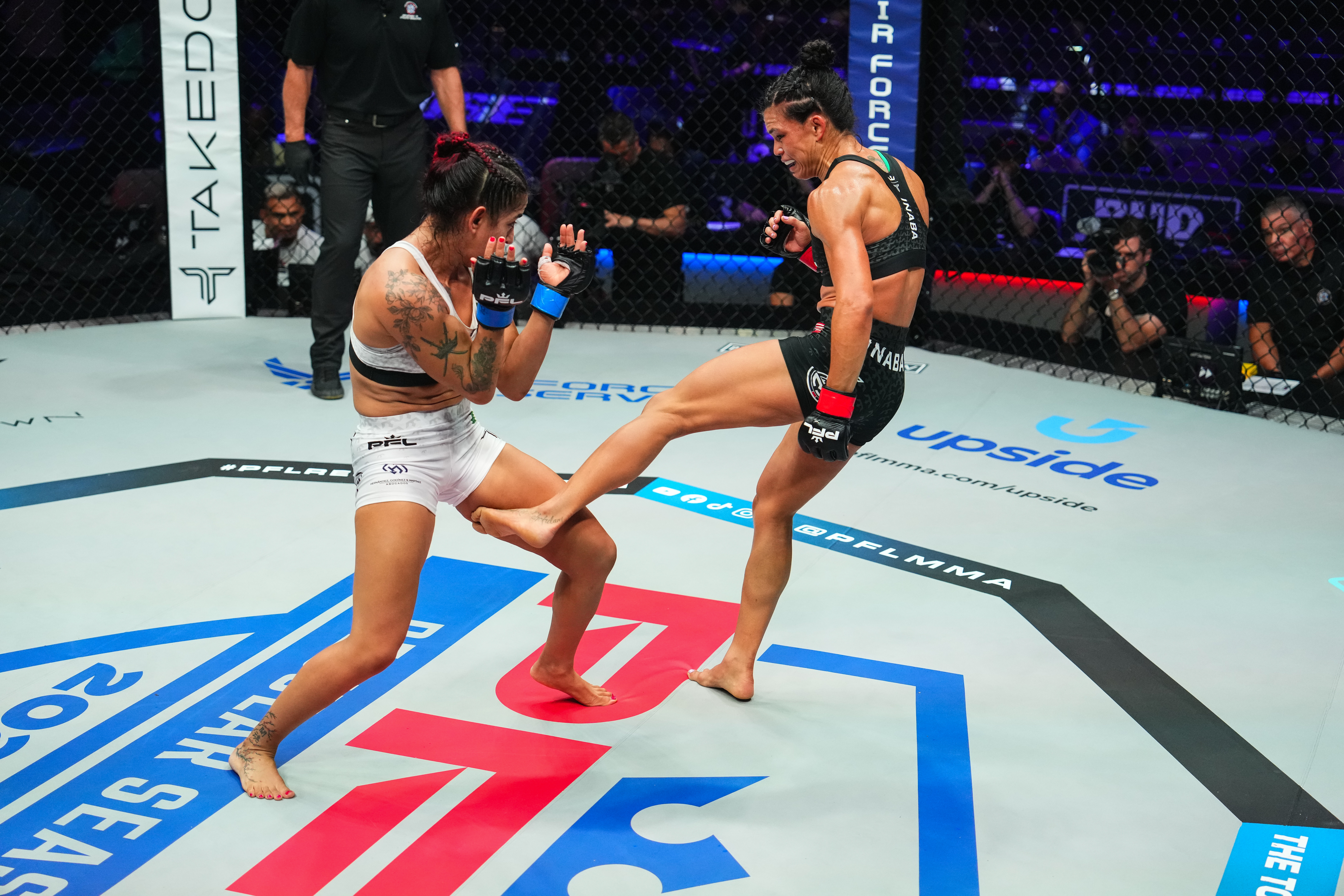 Maui's Sumiko Inaba (right) battles Saray Orozco on June 13, 2024. Inaba won a split decision to run her record to 6-1 at the time. Courtesy photo