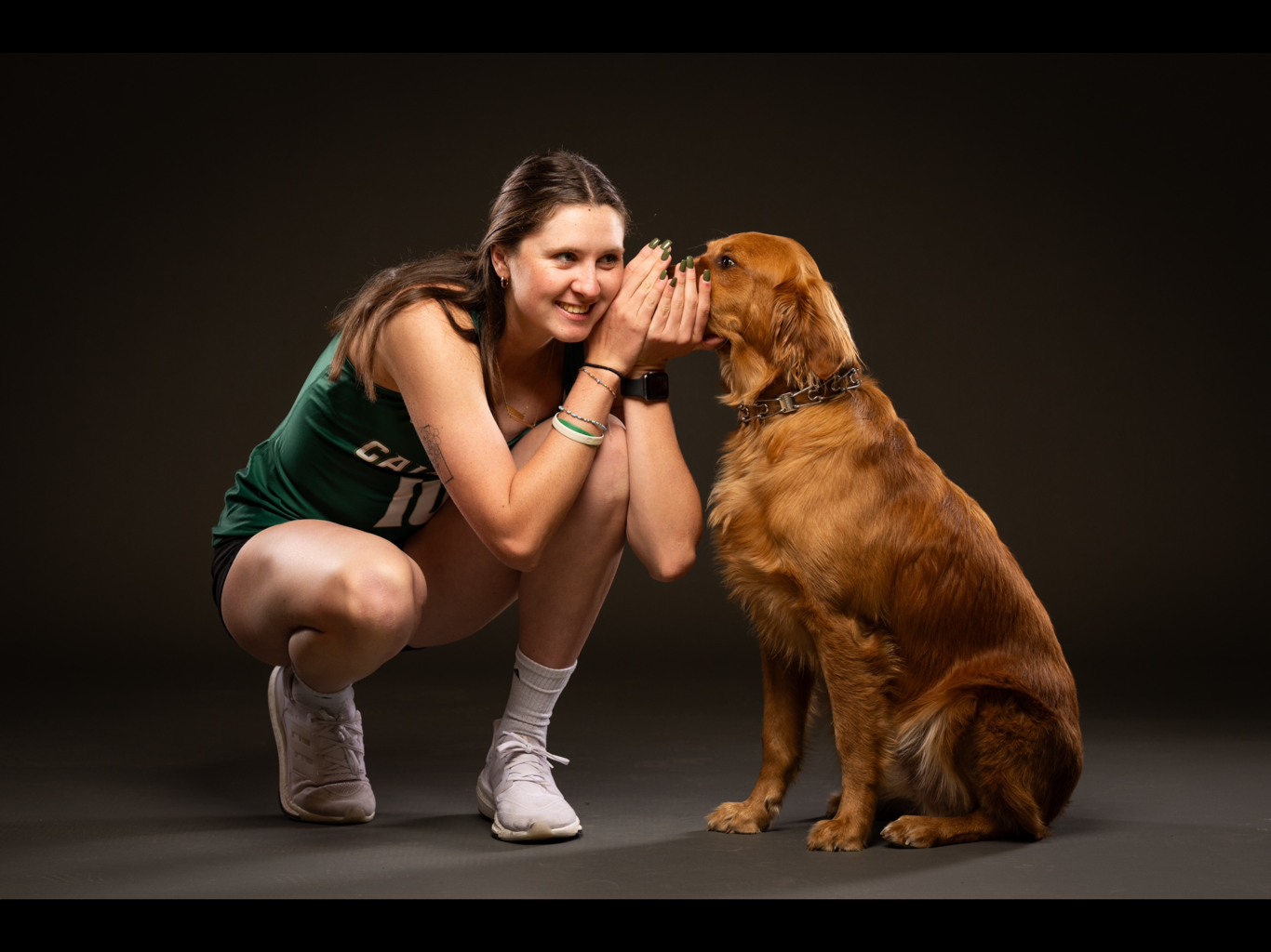 Ella Connor (left) and her service dog, Herc, have been together for two years. Herc is trained to help Connor control her panic attacks. Courtesy photo